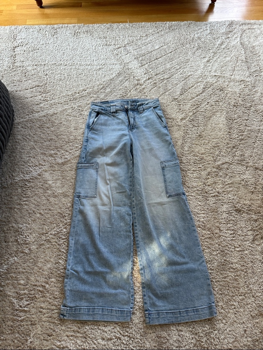 American Eagle Outfitters Light Blue Wide Leg Jeans